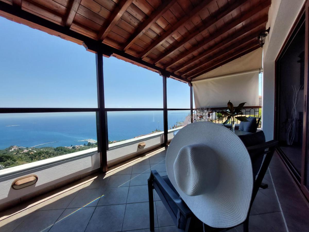 Horizon Studios With Sea View - Free Parking Glossa Exteriér fotografie